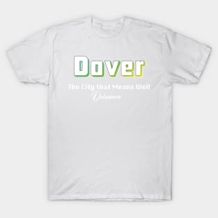 Dover Delaware Yellow Text T-Shirt